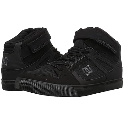 DC Kids Pure High Top EV (Little Kid/Big Kid) Boy Kids Shoes Black/Black/Black