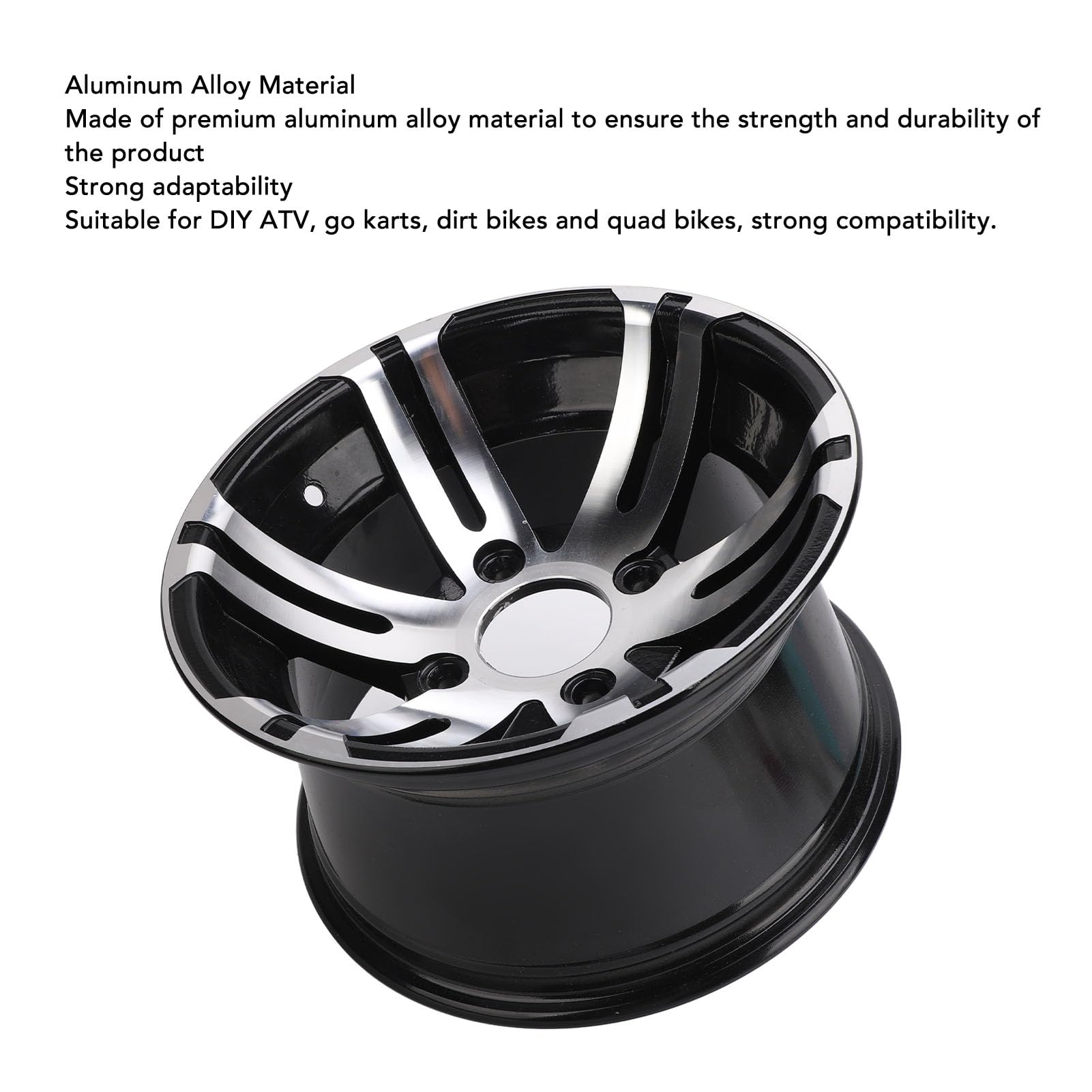 aqxreight 12-calowe Koło ATV Zamienna Piasta ze Stopu Aluminium do Pojazdów Terenowych, Gokartów i Wózków Użytkowych Mocna i Stylowa Modernizacja Zapewniająca lepszą wydajność (Tył)