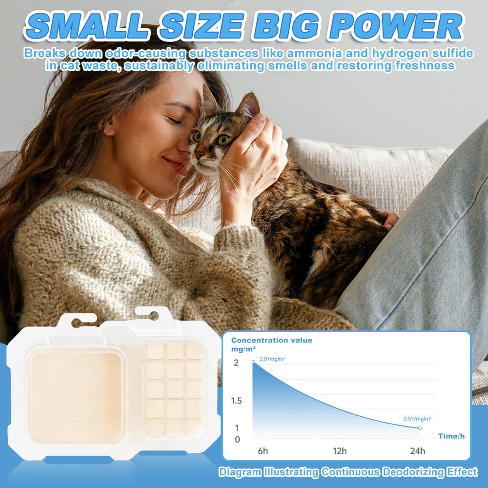 ADDLIVE 6 Stück N50 2.0 Geruchsvernichter für PETKIT Pura Max/Pura Max 2 / Purobot Max Pro Selbstreinigende Katzentoilette, Entfernt Effektiv Hartnäckige Tiergerüche