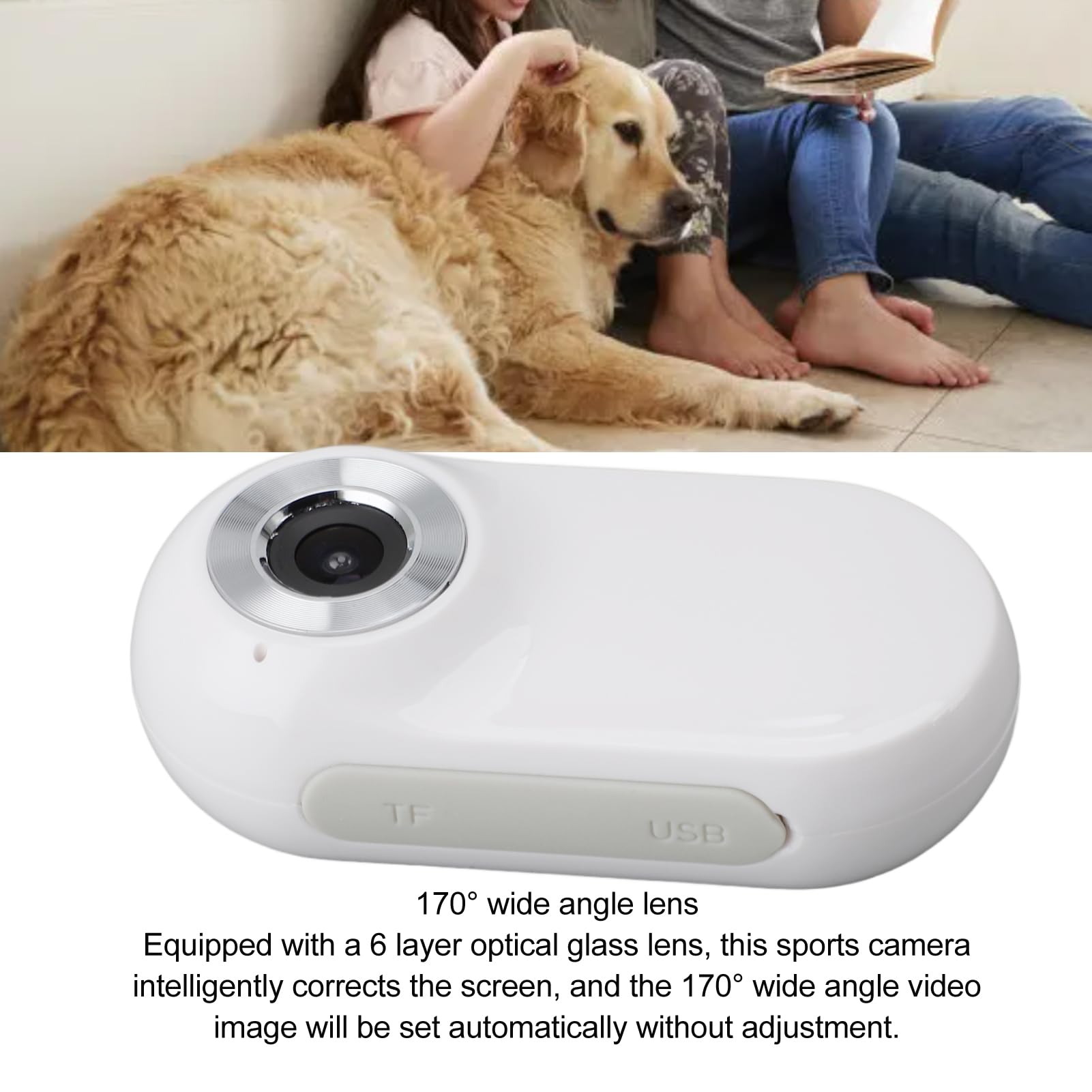 PUSOKEI Pet Tracker Collar Camera, 170° Wide Angle 1080P HD Video Cat Camera Collar Support Up to 128GB Memory Card - Image 3