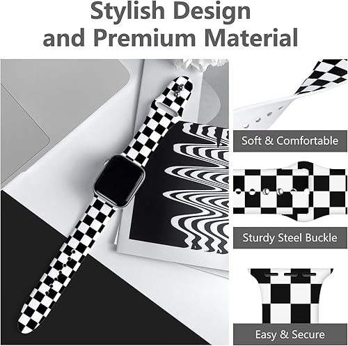 Vista 63 de Holidays - Correa de reloj compatible con Apple Watch de 1.49, 1.57, 1.61, 1.65, 1.65 y 1.73 pulgadas, correa de reloj inteligente de silicona