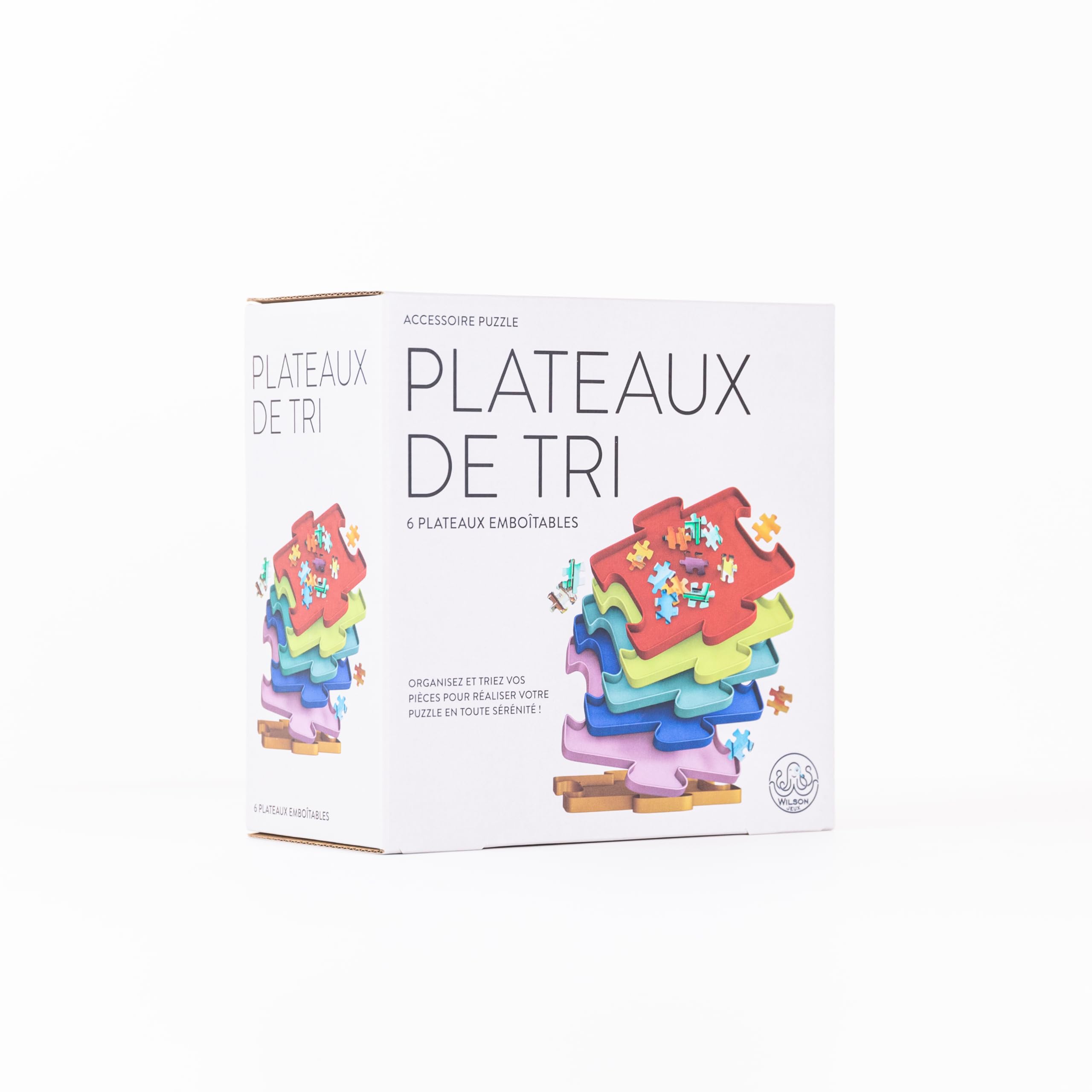 Professor Puzzle - Puzzle Sorting Trays of 500+ Pieces - 6 Bright and Harmonious Interlocking Trays to Sort Your Puzzle Pieces