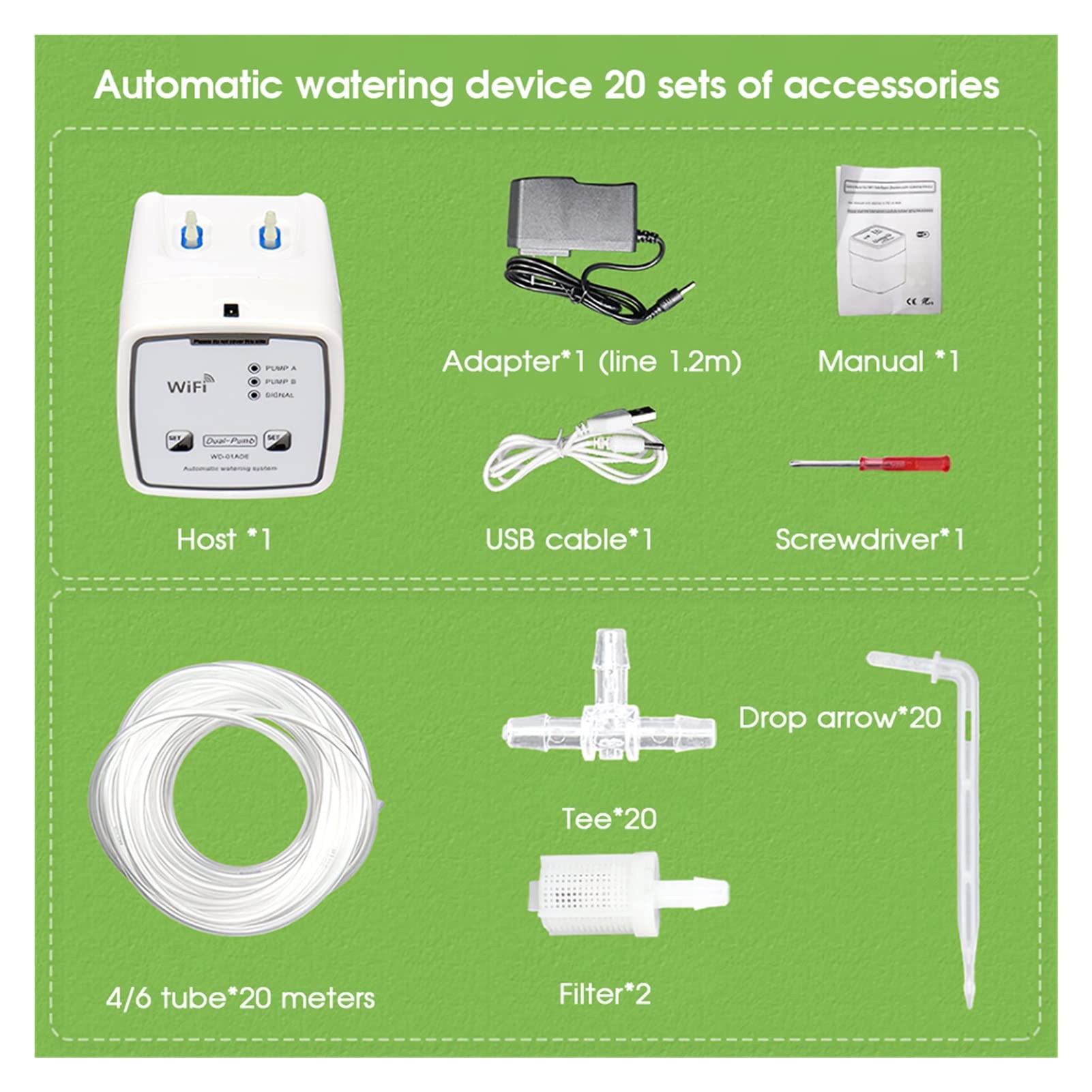 Buy Digital Water Timer WIFI Control Smart Irrigation System Double