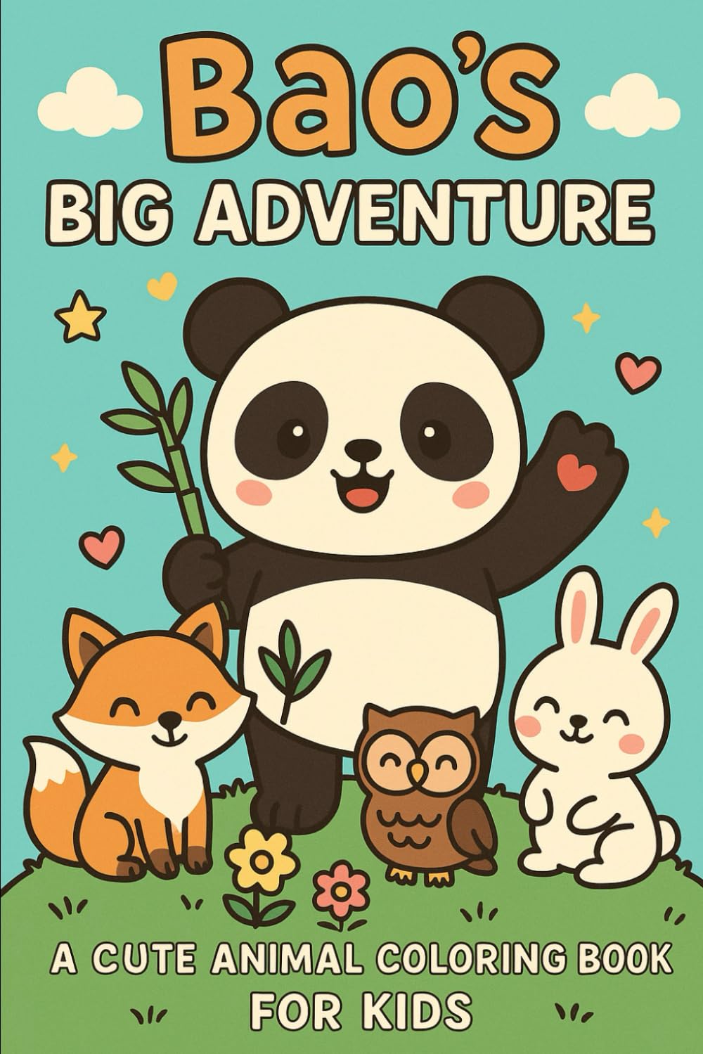 Bao's Big Adventure: A cute animal colouring book for kids