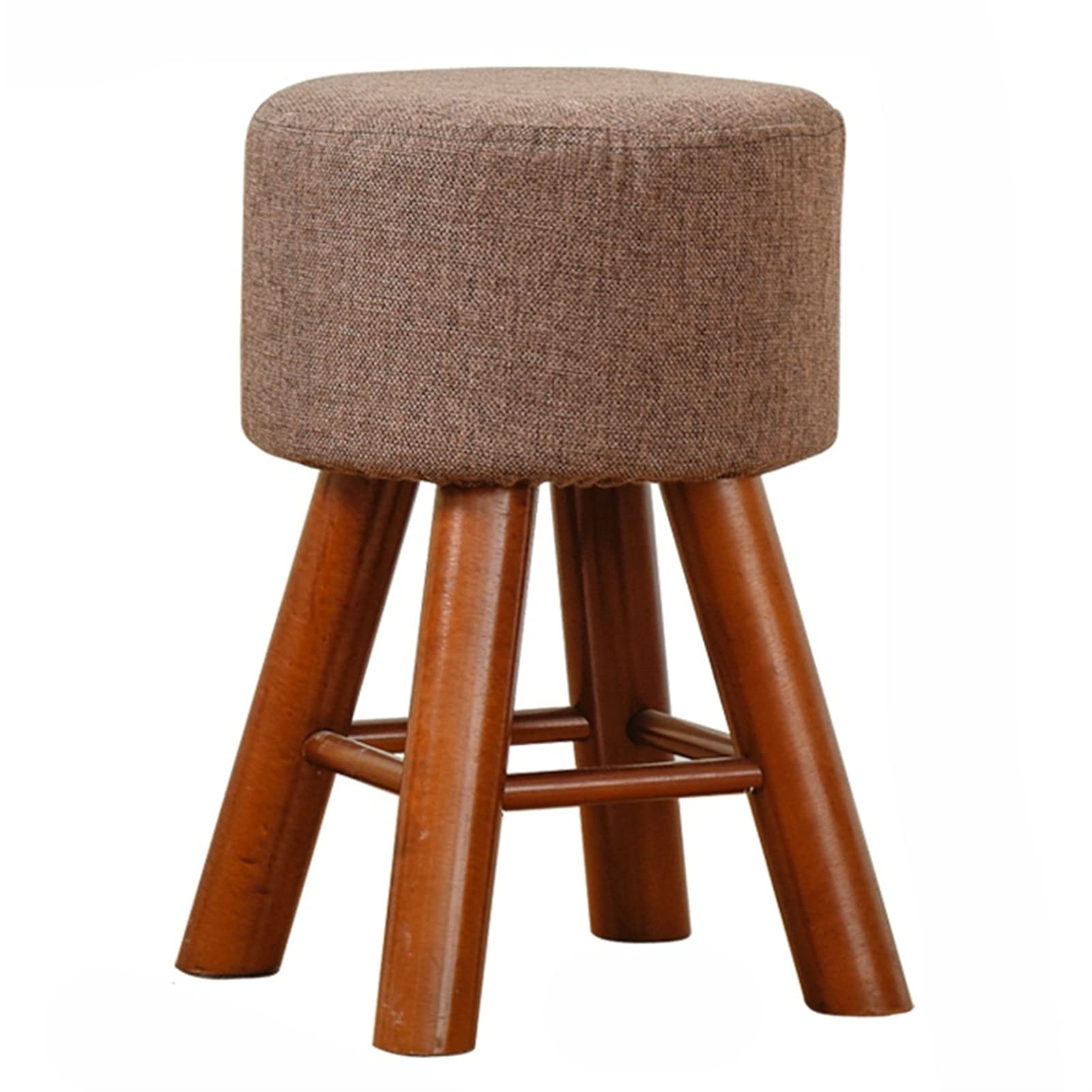 Repose-Pieds Ottoman en Bois Massif Blanc - Tabouret Carré Modulable 30x30x46 cm