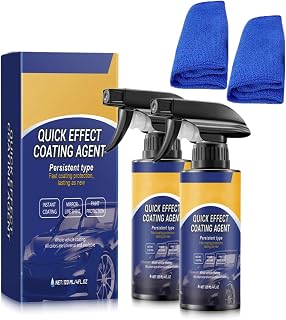 Quick Effect Coating Agent for Car, Advanced Car Quick-Acting Coating Spray, Car Coating Renewal Agent, Protects and Enhances Paint, Repairs Scratches and Wear Quickly (2Pcs)