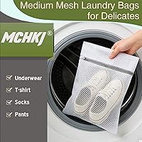 Vista 6 de 10 bolsas de lavandería de malla para lavado, bolsas de lavandería duraderas de doble capa de malla de panal para ropa delicada, 12 x 16 pulgadas