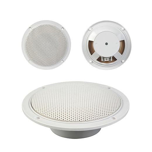 Velleman - Juego de 2 altavoces cónicos 5" con rejillas 80W/8OHM (1 PAR), resistente al agua