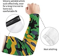 Vista 86 de CLOHOMIN Mangas para brazos, protección solar, mangas de compresión, cubierta de tatuaje para mujeres y hombres, manga deportiva atlética refrescante