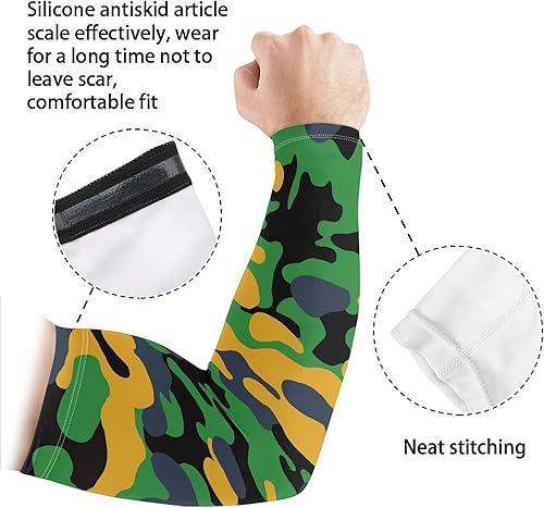 Vista 86 de CLOHOMIN Mangas para brazos, protección solar, mangas de compresión, cubierta de tatuaje para mujeres y hombres, manga deportiva atlética refrescante