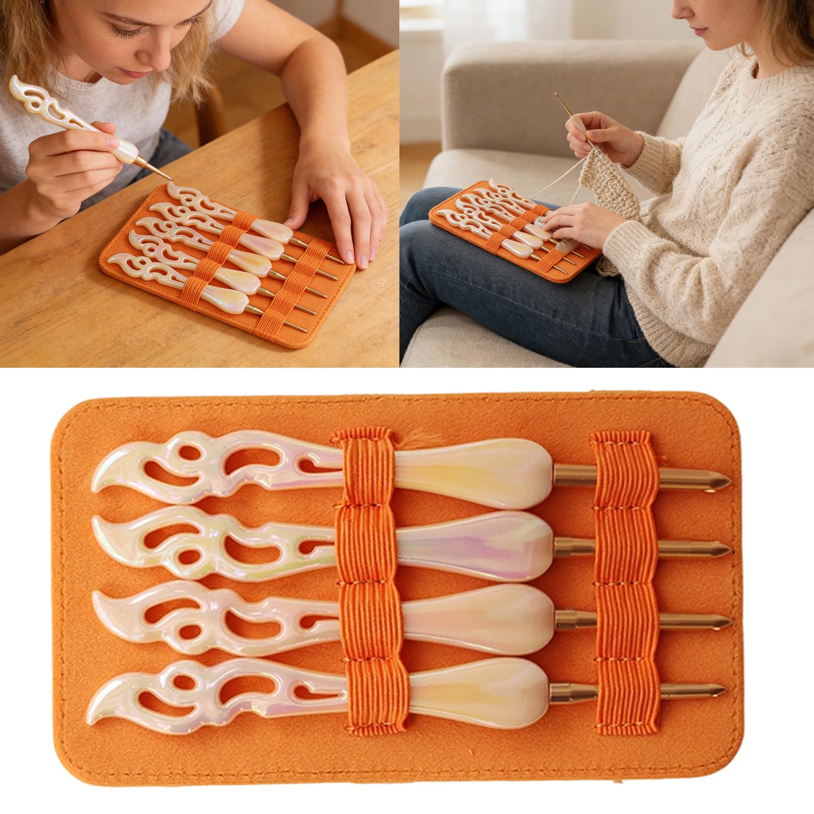Set di uncinetti in acrilico con manico grande per un facile utilizzo da tutti i livelli di abilità Craft gancio grande
