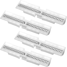 4Pcs Bi-Fold Door Slide Guide, ABS Bifold Door Hardware Spring Slide Rail, White Double Folding Doors Sliding Guides for Top Mount Track Hardware Bifold Doors Track