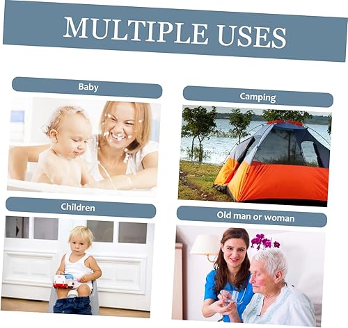 Miniatura 3 de GLEAVI 1 juego de orinales con tapa para niños, orinal para niños, orinal para adultos, cubo de orina portátil, inodoros, asiento de dormitorio,