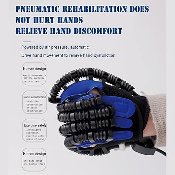 Disability Aids Rehabilitation Equipment Hand Strengthener Finger Orthosis with Hand Dysfunction Independently Rehabilitation Training,Left-XL