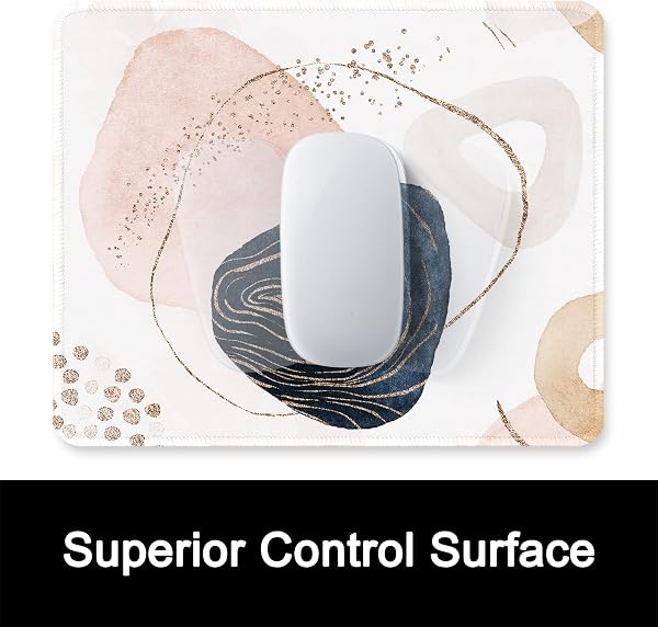 ITNRSIIET Mauspad mit Rutschfester Gummiunterseite, genähter Rand, Premium-Texturiert, wasserdichtes Gaming-Mauspad für kabellose Maus, Computer, Laptop, Büro, 260 x 210 mm,Ästhetisch Boho - 2
