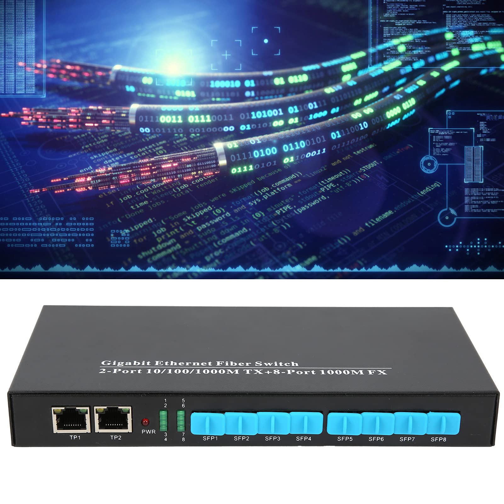 Ricetrasmettitore in fibra Gigabit, materiali in ferro Buona compatibilità Switch in fibra Ethernet Accessorio di rete per l'industria per Internet