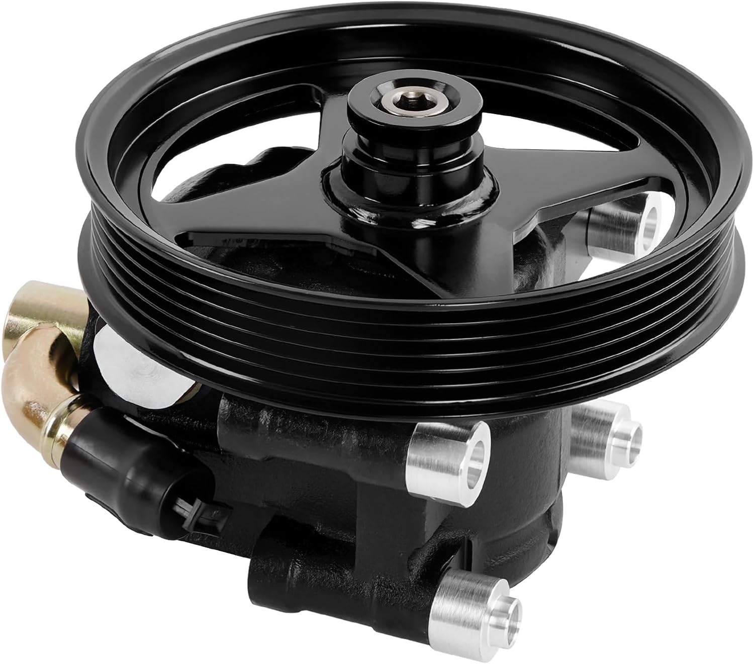 Power Steering Pump, with Pulley, Compatible with 2009-2010 Ford F150 / Expedition/Lincoln Navigator, 4.6L / 5.4L V8, Replaces #20-386P1, 20-389, 9L3Z-3A674-C