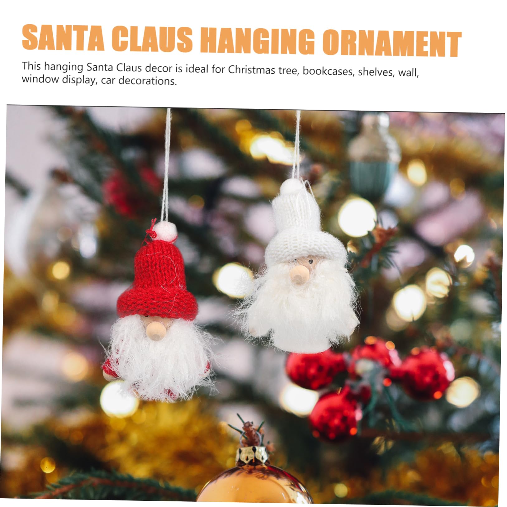 Cabilock Adornos Navideños Colgantes De Papá Noel Decoraciones para Árbol De Navidad Accesorios para Interiores Y Exteriores 4 Piezas X 4