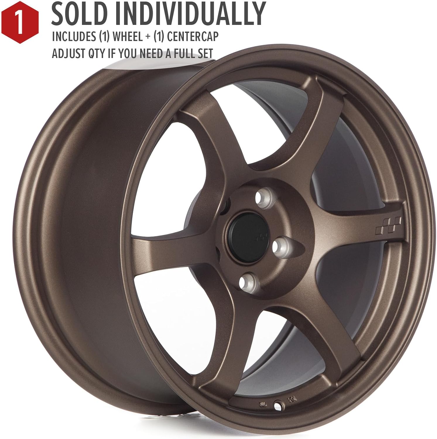 Circuit Performance CSF1 17×9 Flat Bronze 5x114.3 [+20mm] 57DR Style Compatible with Honda Civic 240SX 350Z etc Drift