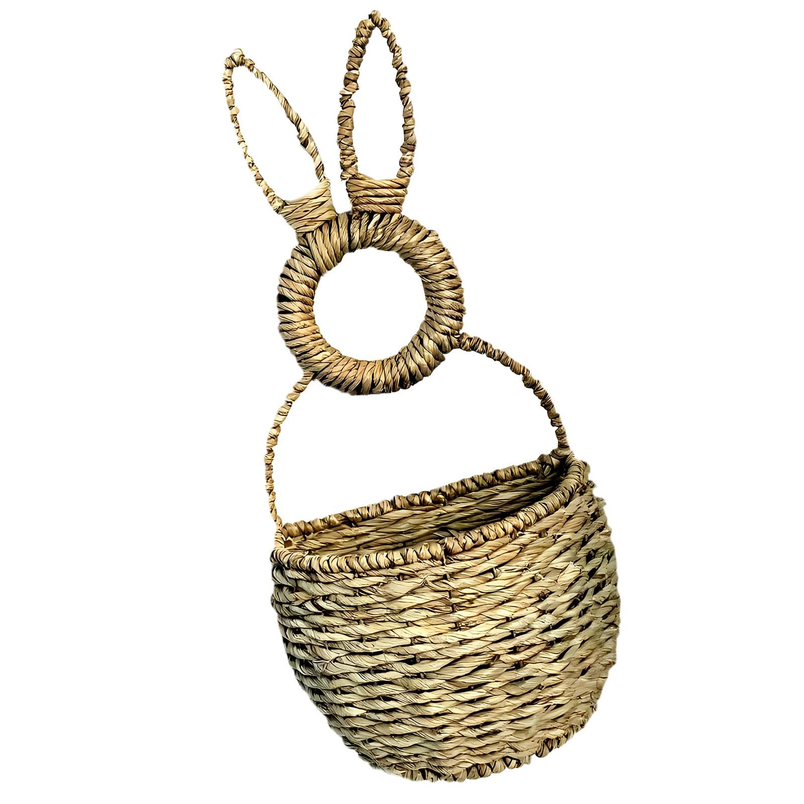 our fave Unique Handwoven Rabbits Wall Organizers with Double Size for Storing Items and Decorations Wall Mounted Basket