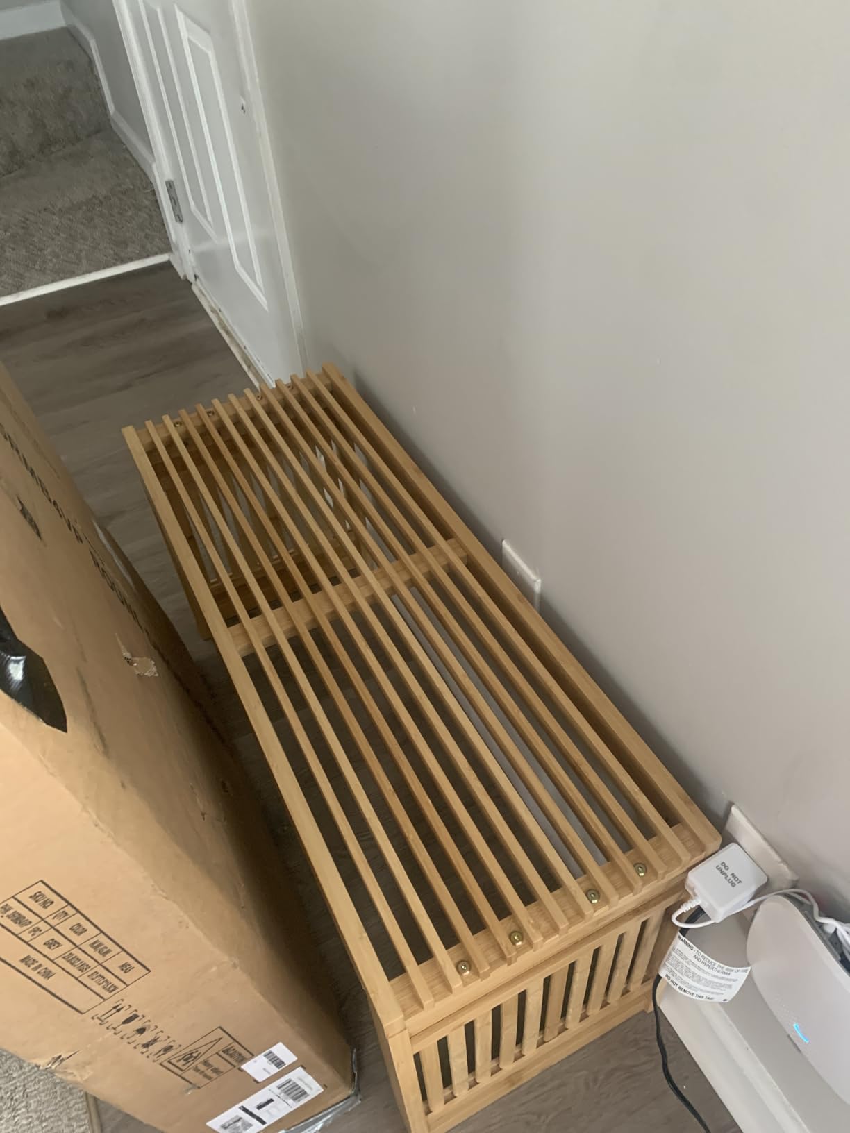 HOOBRO Bamboo Dining Bench, 35", Natural photo review