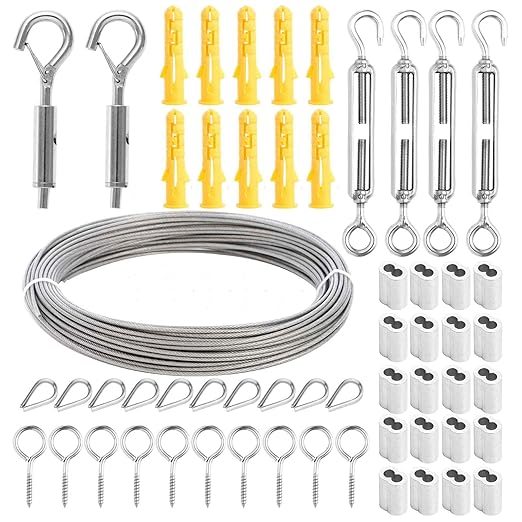 Cavo Acciaio Inox 3mm X 30m Rivestito Nylon - Kit Con Accessori - Foto 5