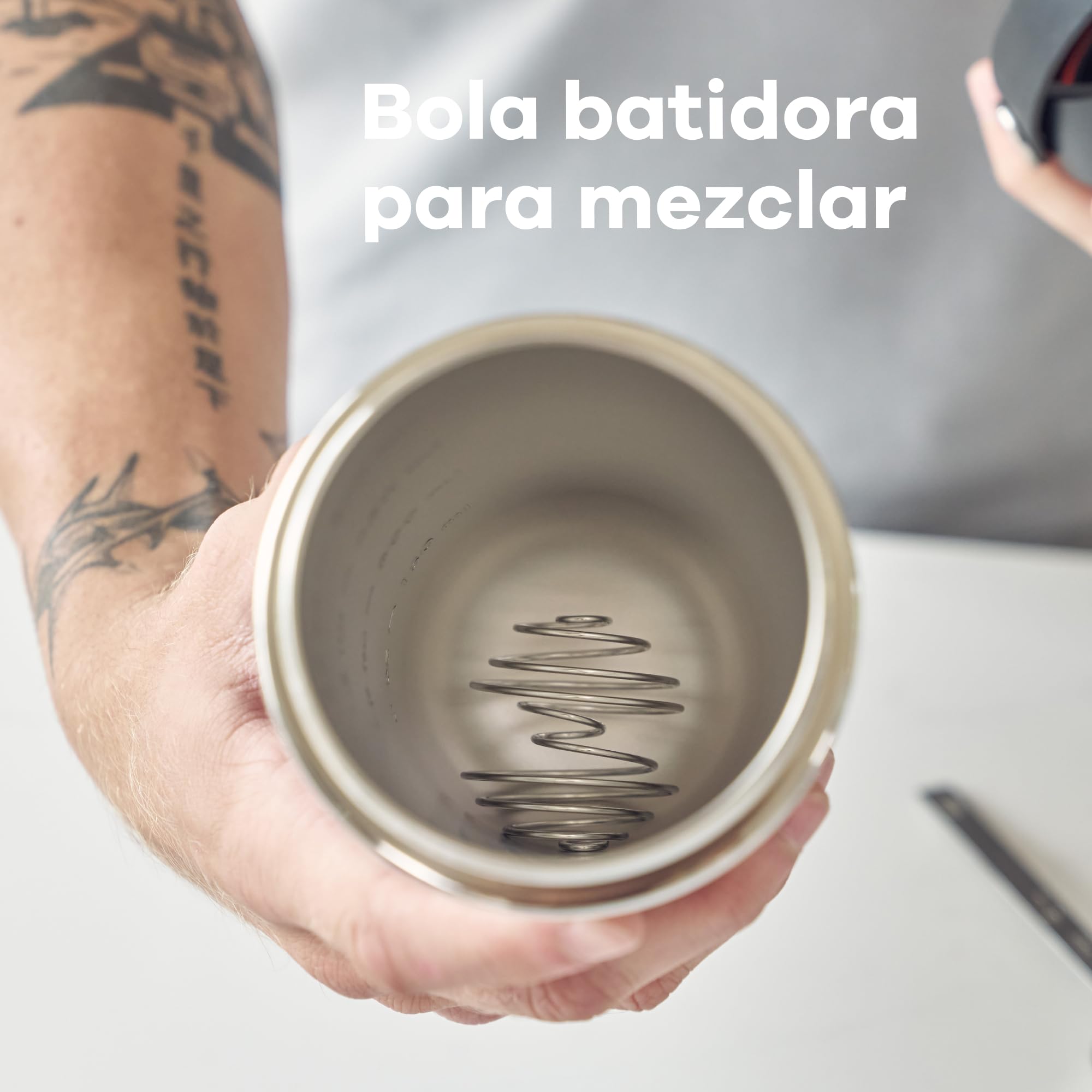 Hydro Flask - Insulated Shaker Bottle - Botella Mezcladora Aislada 709 ml (24 oz) para Batidos de Proteínas y Suplementos - Trillium