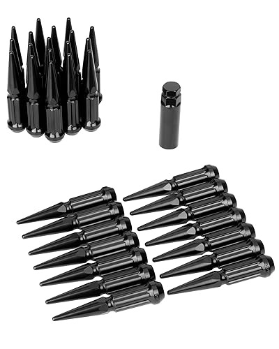 KSP - Tuercas grandes con pinchos de 14 x 1.5 pulgadas, 32 tuercas de dos piezas para Chevy GMC Ford 6 Lug Off-Road Pickup & Truck, tuerca estilo