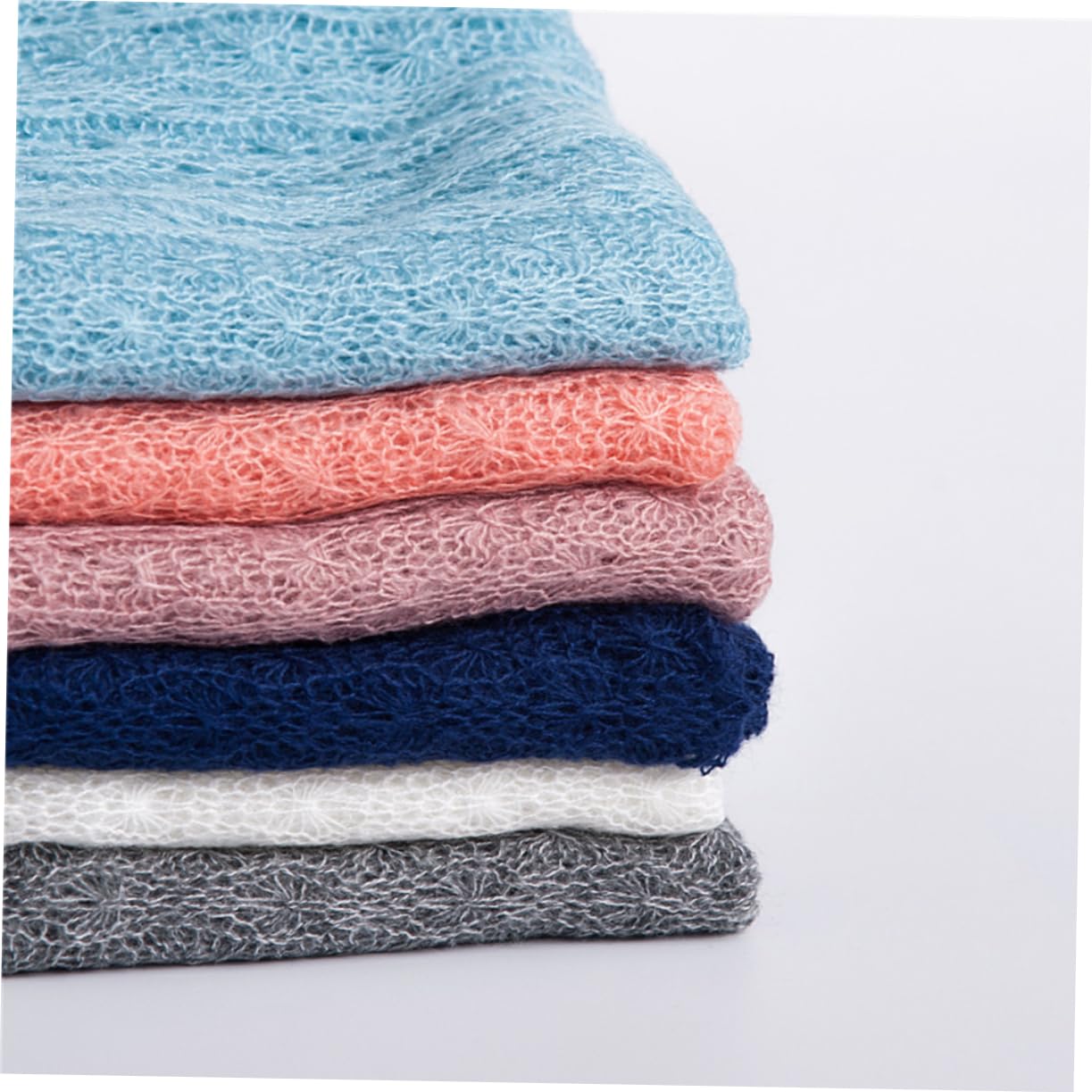 ibasenice 3 Stücke Baby Fotografie Requisiten Mohair Baby Wrap Swaddle Neugeborenen Foto Zubehör Komfortable Material Grau