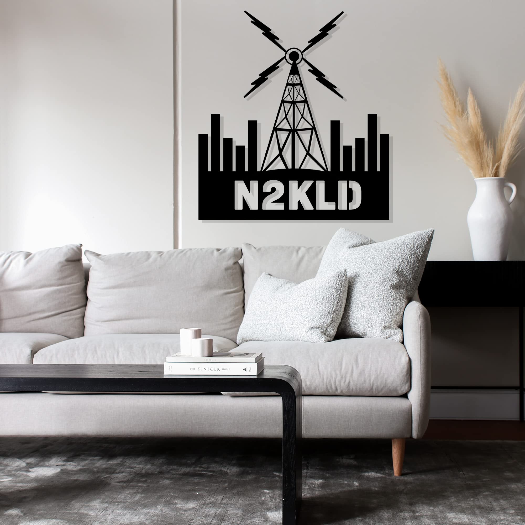 NAZENTI Personalized Personalized Ham Radio Metal Sign, Ham Radio Gifts, Amateur Radio Gifts, Custom Call Sign, Ham Radio Call Sign, Ham Shack Metal Wall Art, Radio Station