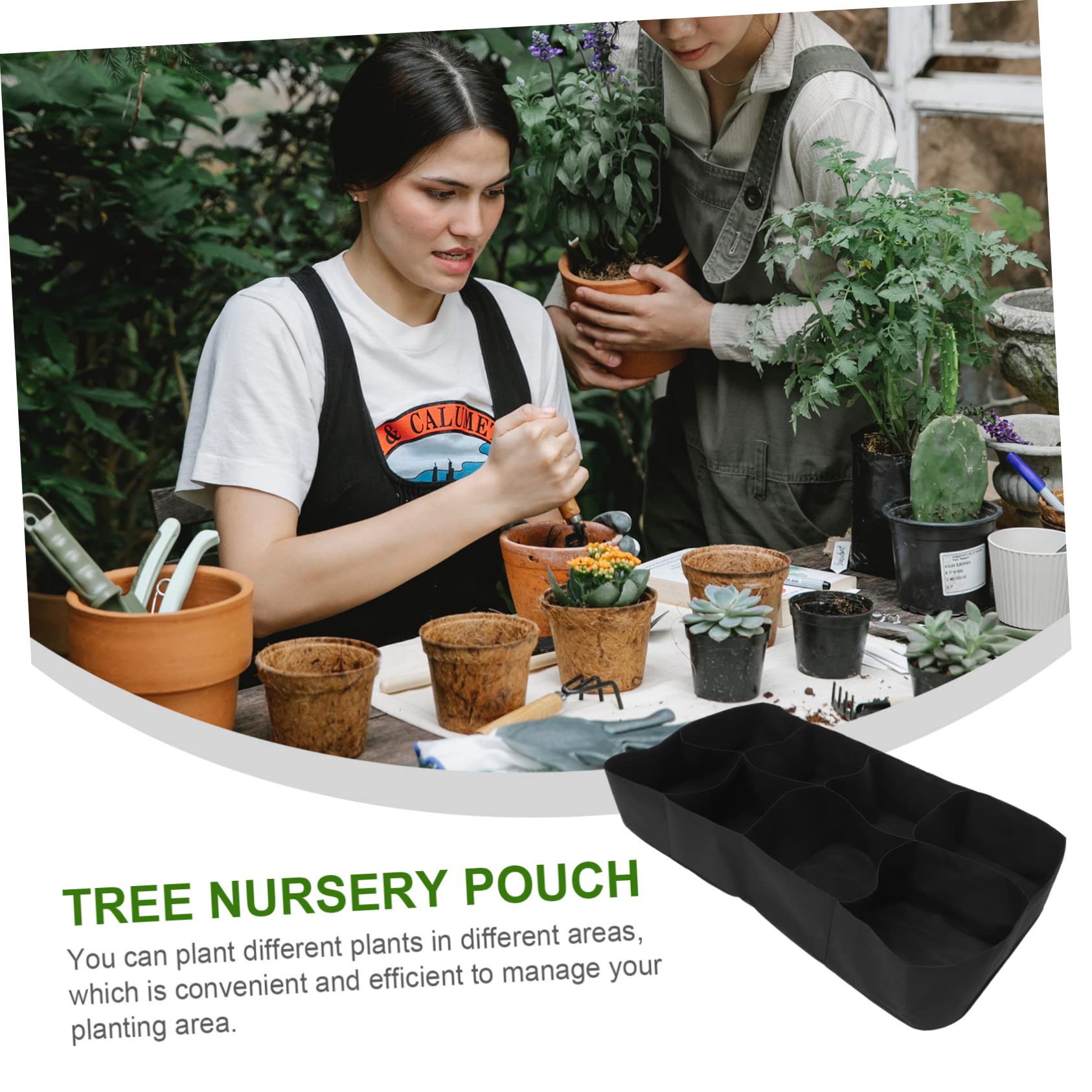 Hochbeet Pflanzsack mit Fächern Schwarzer Filz Atmungsaktiv 1 Mehrkammer Design für Gemüse und Pflanzen für Garten und Balkon