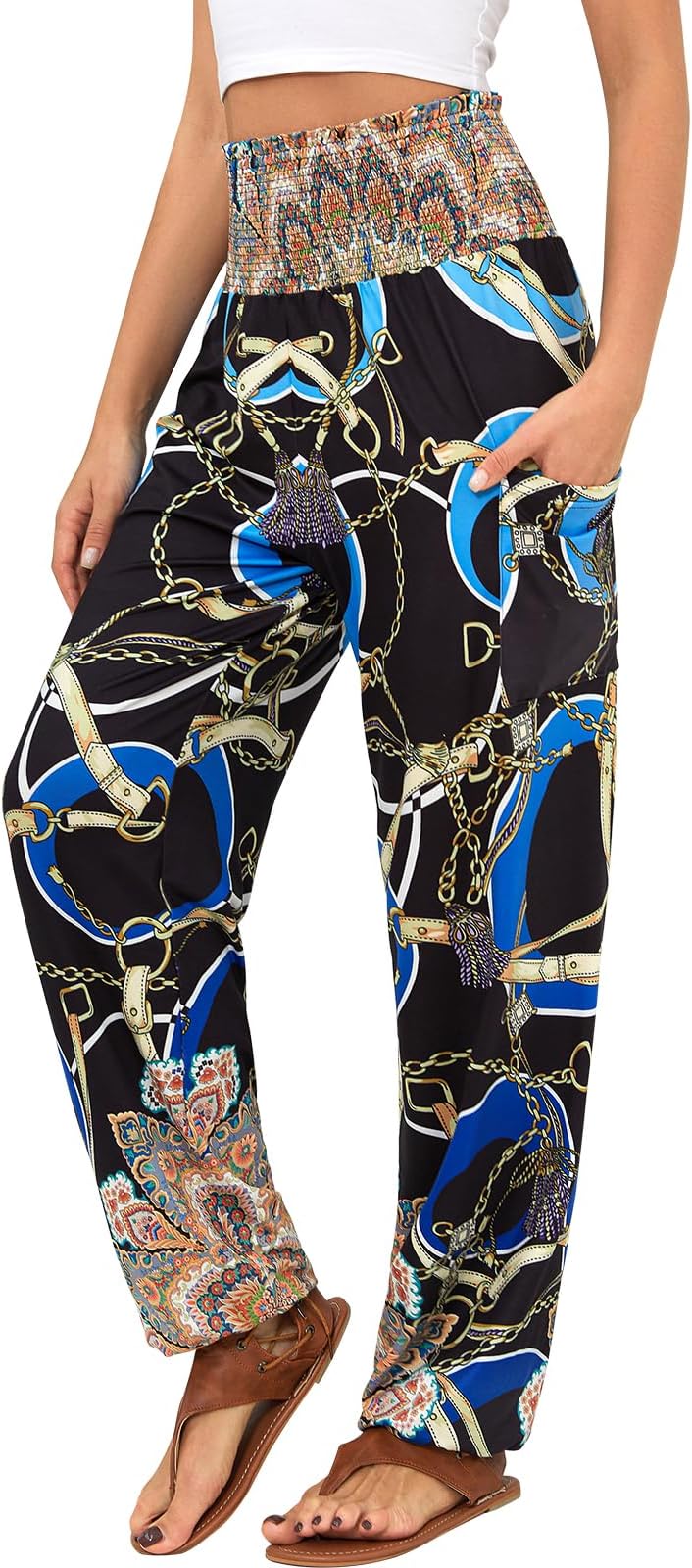 womens Boho Palazzo Slacks