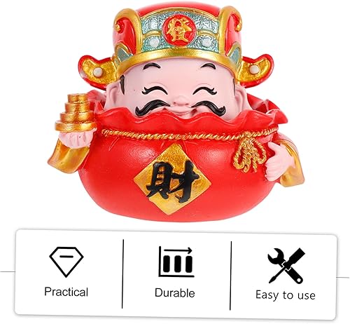 Miniatura 4 de NOLITOY God of Wealth Ornament Sculpture Chinese Style Resin