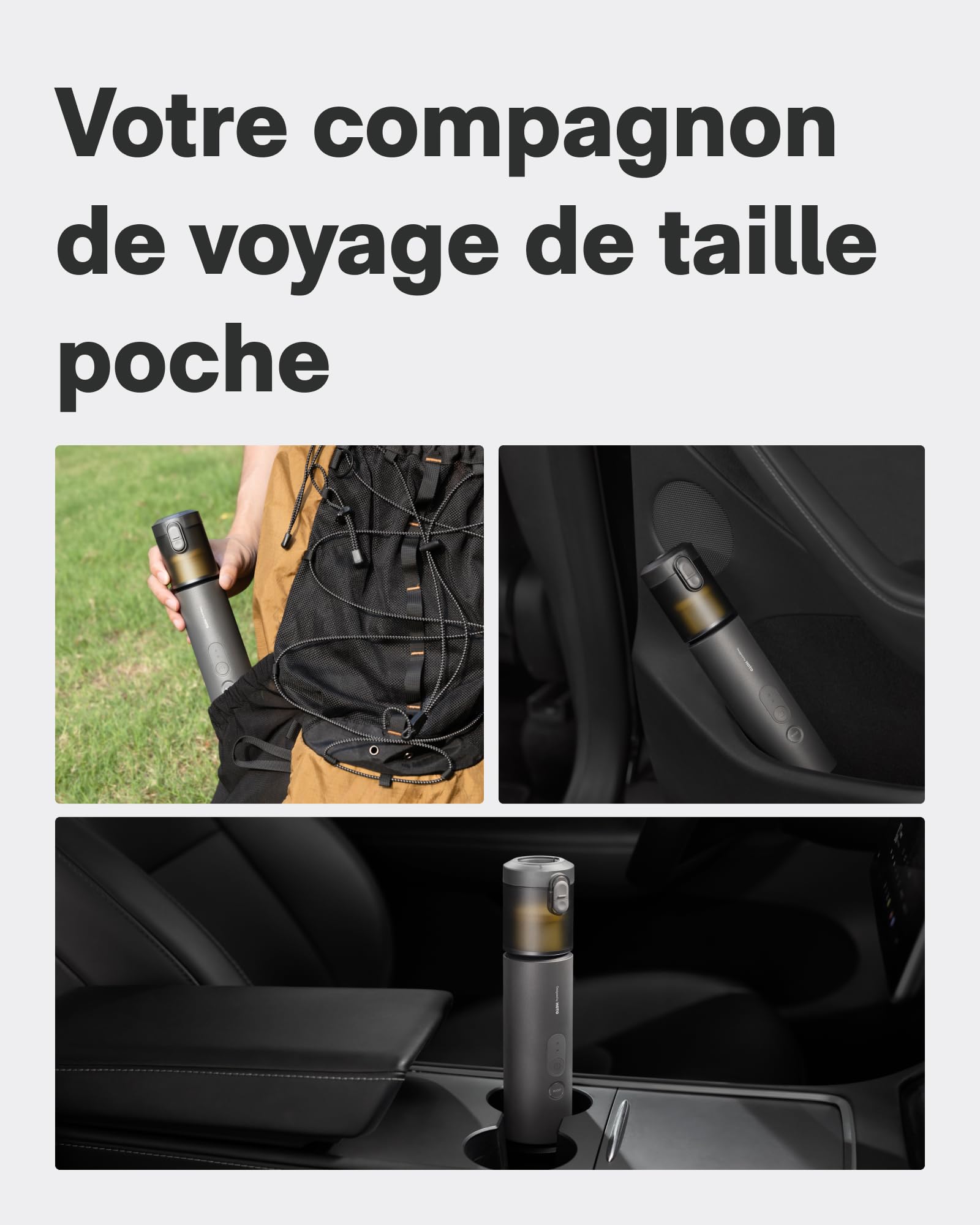 HOTO Aspirateur Voiture Puissant sans Fil, Aspirateur à Main 4 en 1 | Mini Aspirateur Sans Fil 20 000 Pa, Souffleur à Air Comprimé Électrique, Aspirateur de Voiture pour Bureau, Clavier, Maison