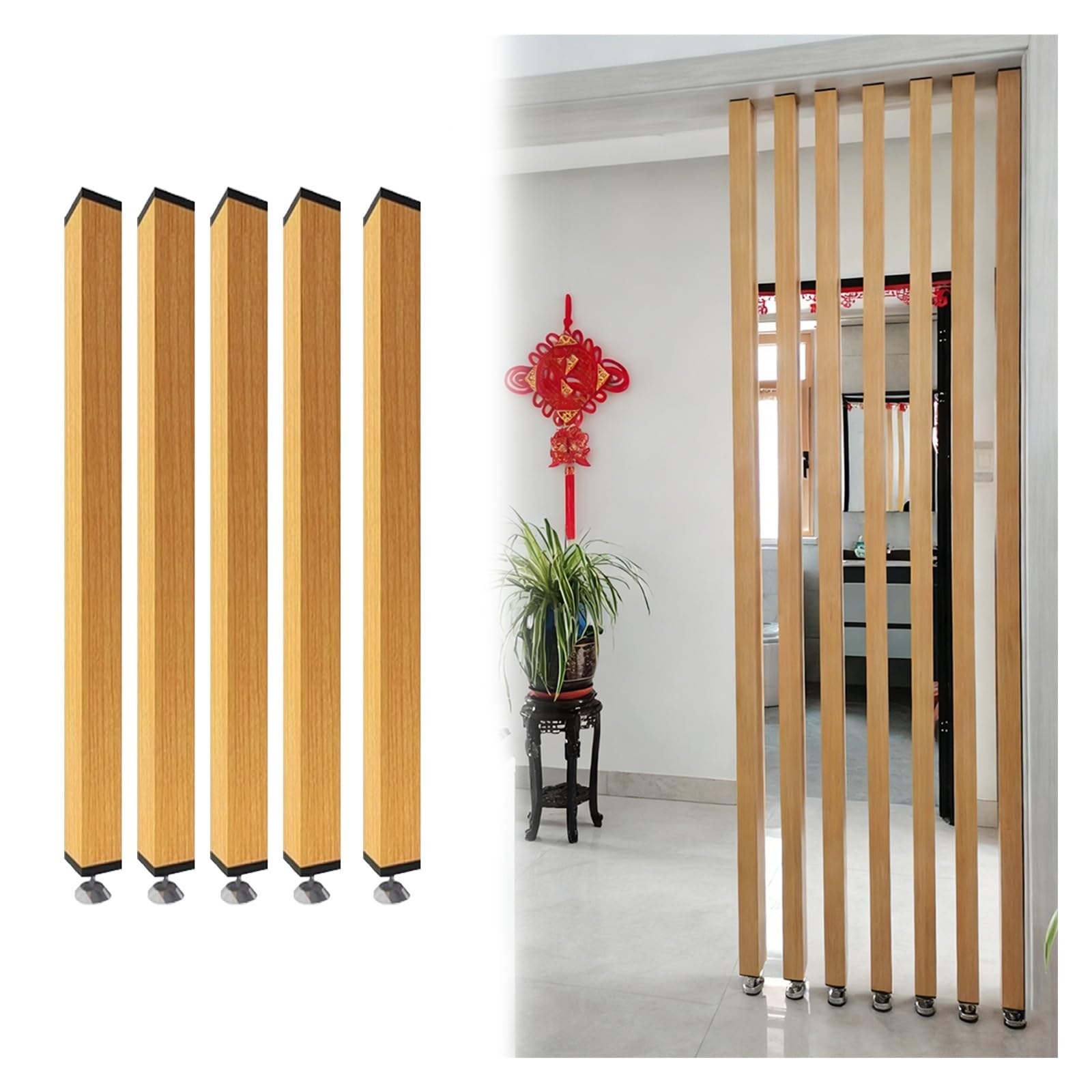 Séparateur de pièce modulable de 89,9 cm pour créer de l'intimité