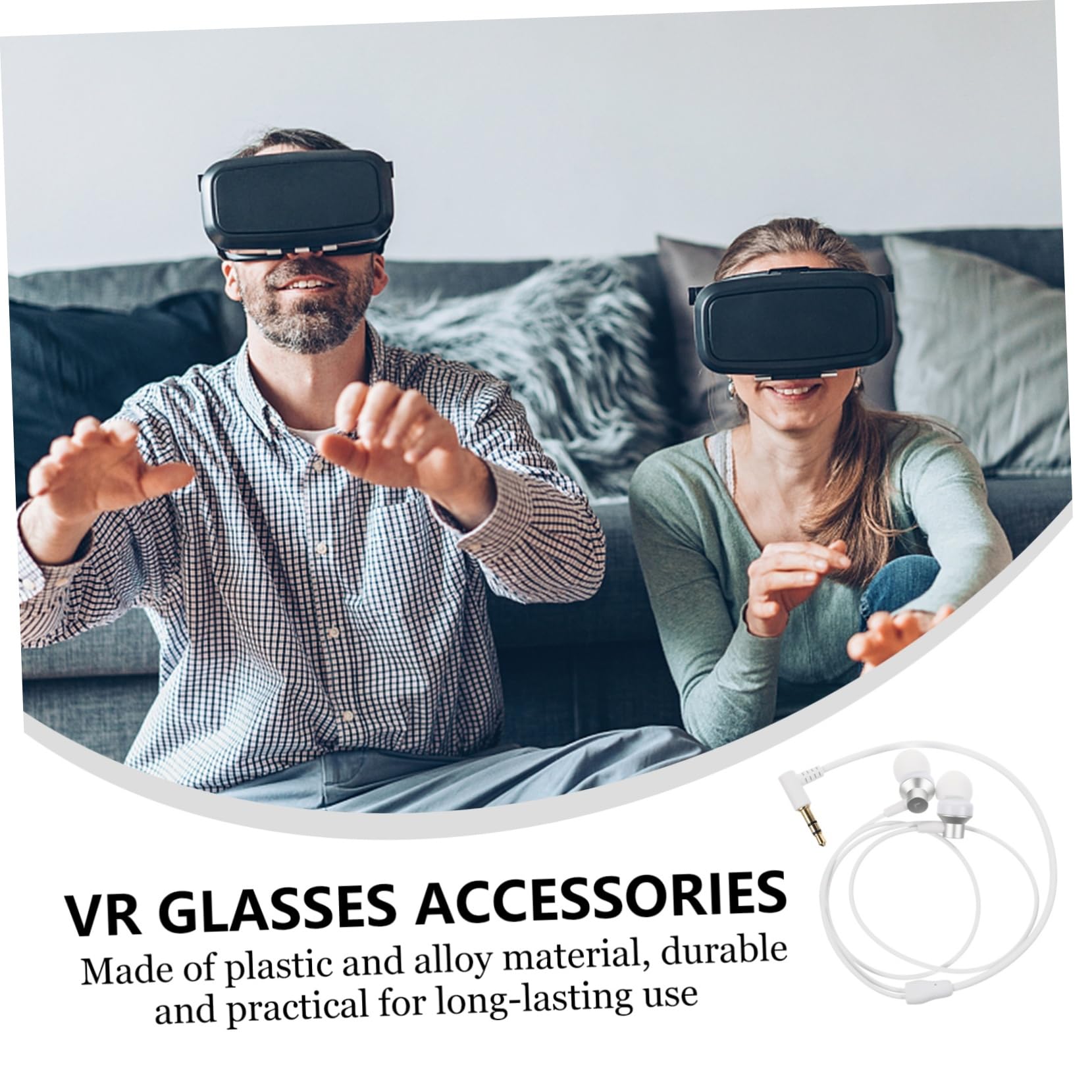 OSALADI 3piezas Auriculares In-Ear para Diseño Ergonómico y Ligero Sonido Estéreo De Graves Potentes Accesorios para Gafas VR Uso Práctico y Cómodo