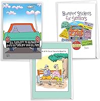 Vista 14 de NobleWorks Surtido de 3 divertidas tarjetas de felicitación de cumpleaños con sobres (3 diseños, 1 cada uno) Celebration Toons VC8124BDG-C1x3