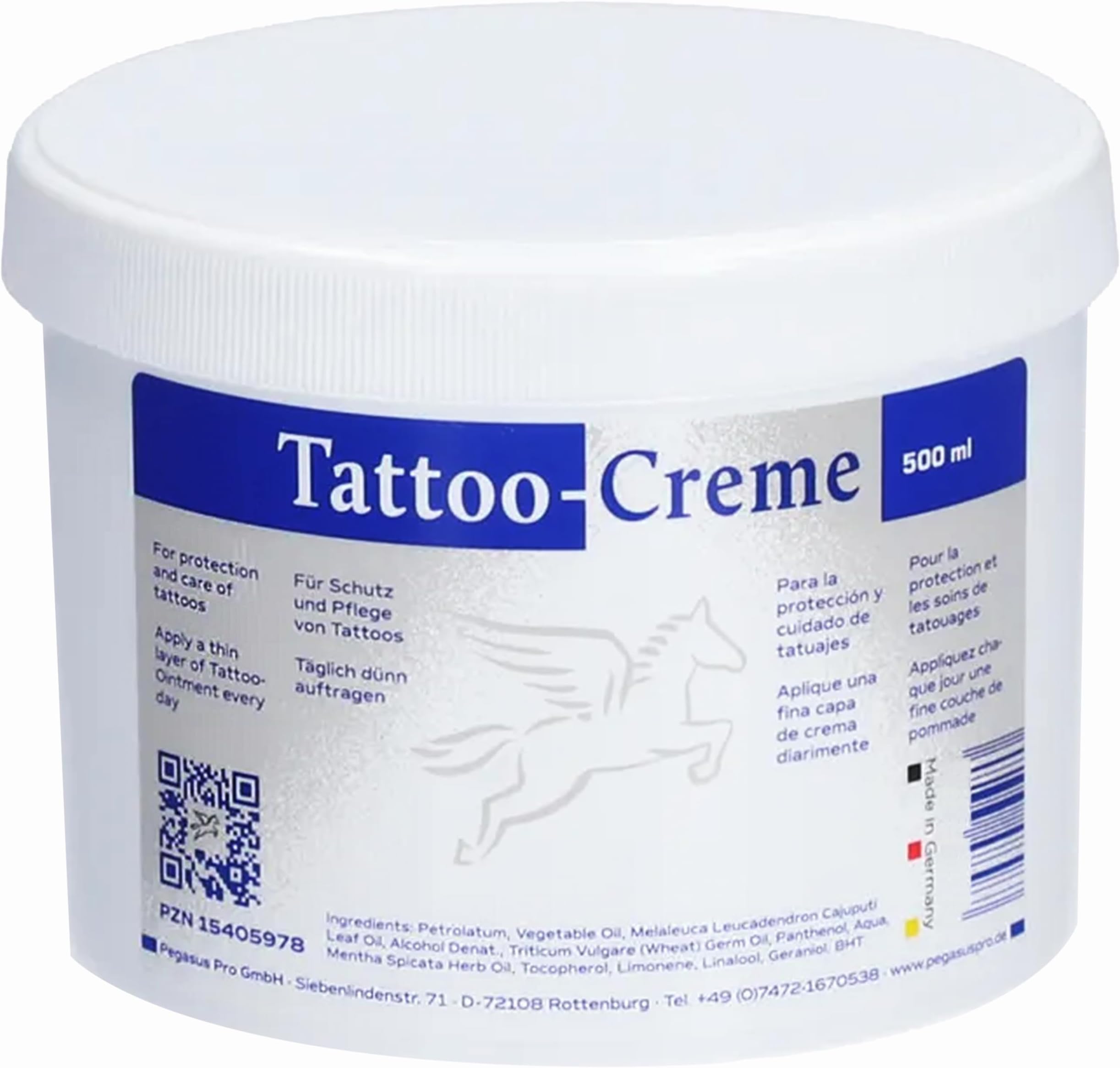 TATTOO CREME Pegasus Pro 500 ml Dose