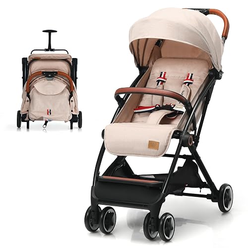 BABY JOY Lightweight Baby Stroller, Beige