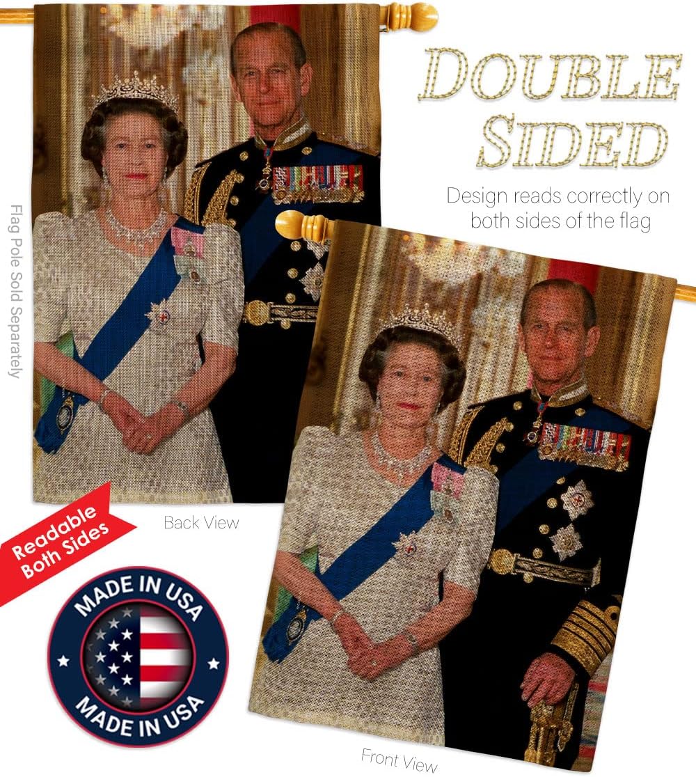 British Remarkable Couple House Flag - Sweet Life Sympathy Remembrance Memorial Bereavement Love Support Emotion Postive - Decoration Banner Small Garden Yard Gift Double-Sided Made in USA 28 X 40