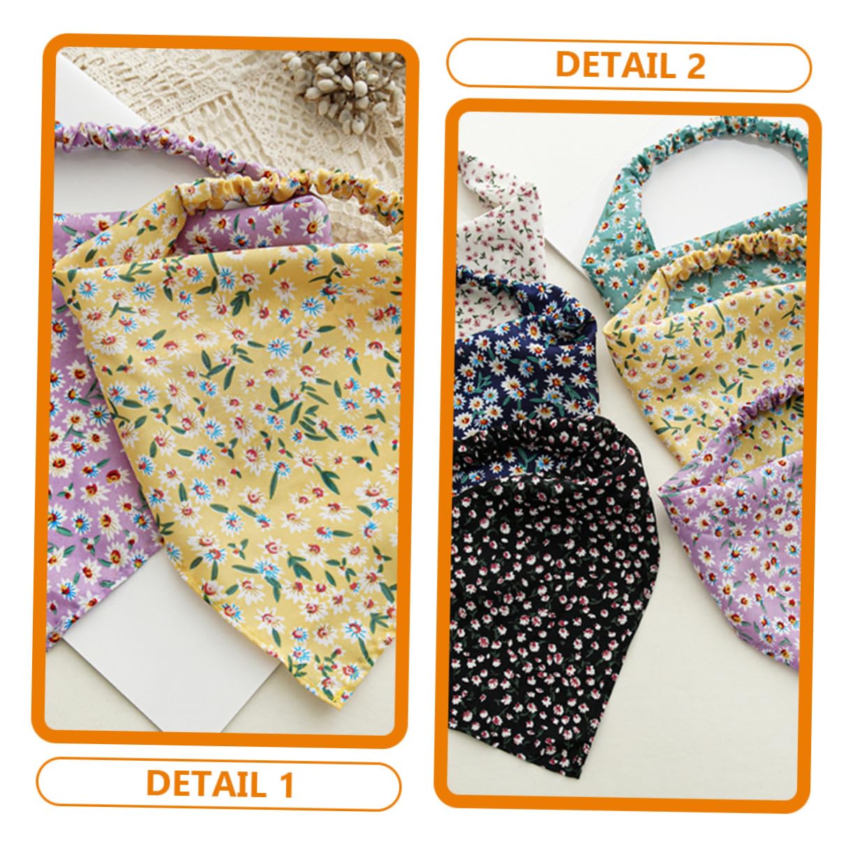 FRCOLOR 30pezzi Fasce Per Con Stampa Floreale Accessori Estivi Per Donne Adatti Per Festival e Attività All Aperto Elegante e Leggero Di Bandane Per Ragazze