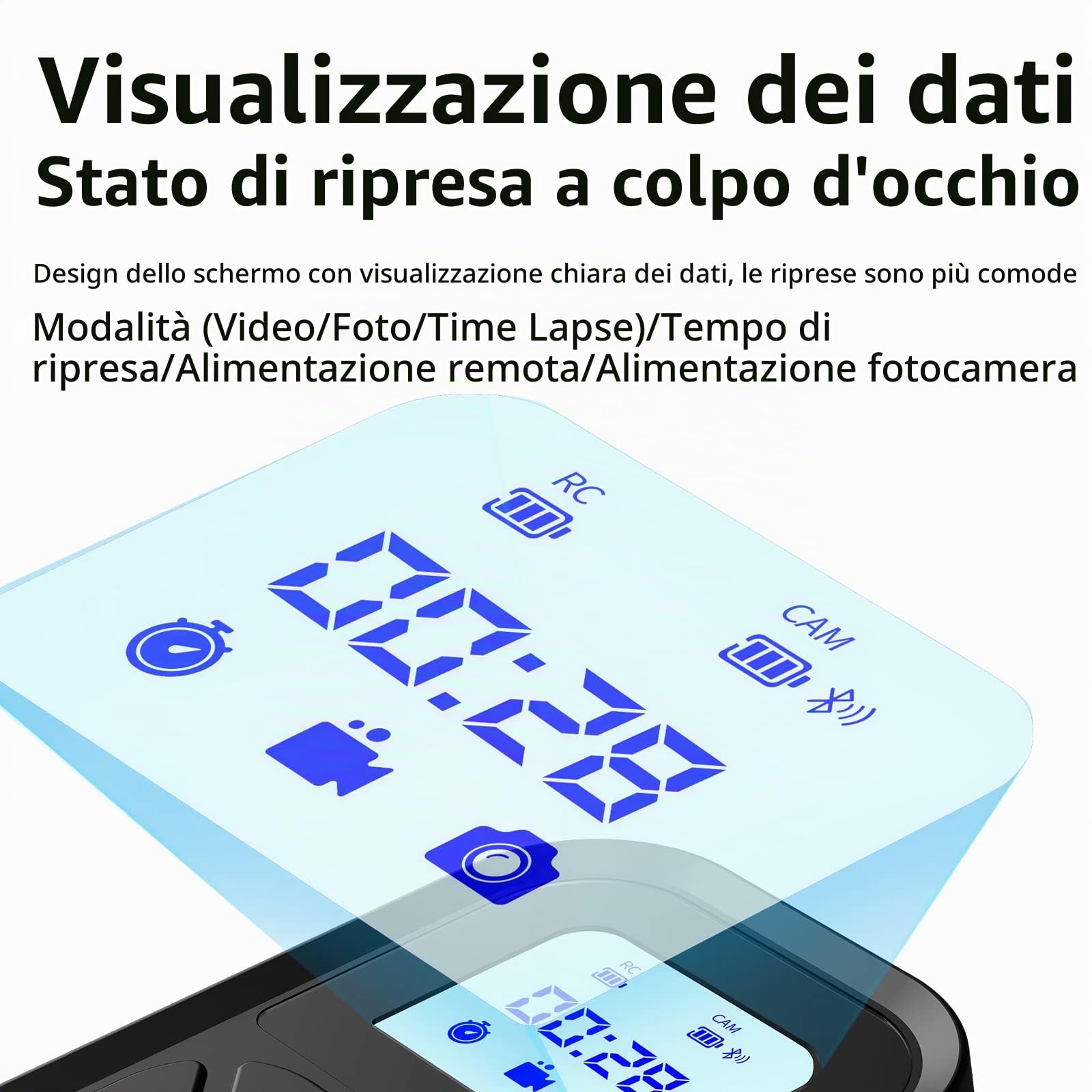 Telecomando per GoPro Smart Remoto: Hero 13-8 Max WiFi BT | Wireless, Bluetooth, LCD, cinturino da polso. Compatibile con Hero 13/12/11/10/9/8