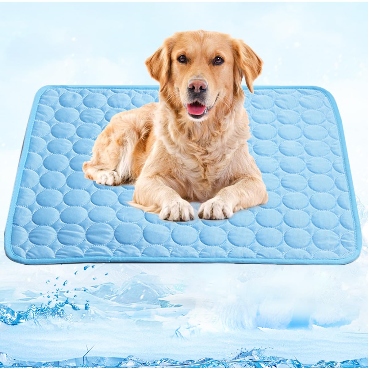 Nexstron Dog Cooling Mat Size 45x35 Cm Reusable, Anti-Slip Silk Dog Cool Mat Small for Cat Summer, Cool Mats Mattress Durable Non-toxic Puppy Cushion Blanket for Dogs Cats for Home/Car/Travel
