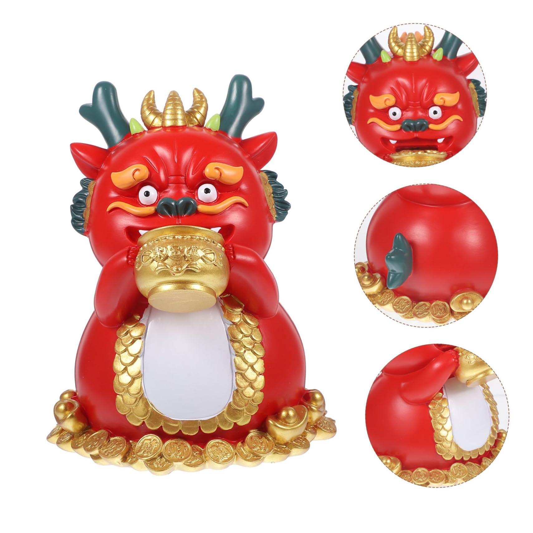Drachen Spardose aus Kunstharz für Wohnzimmer Dekoration Chinesisches Neujahrs Geschenkstück