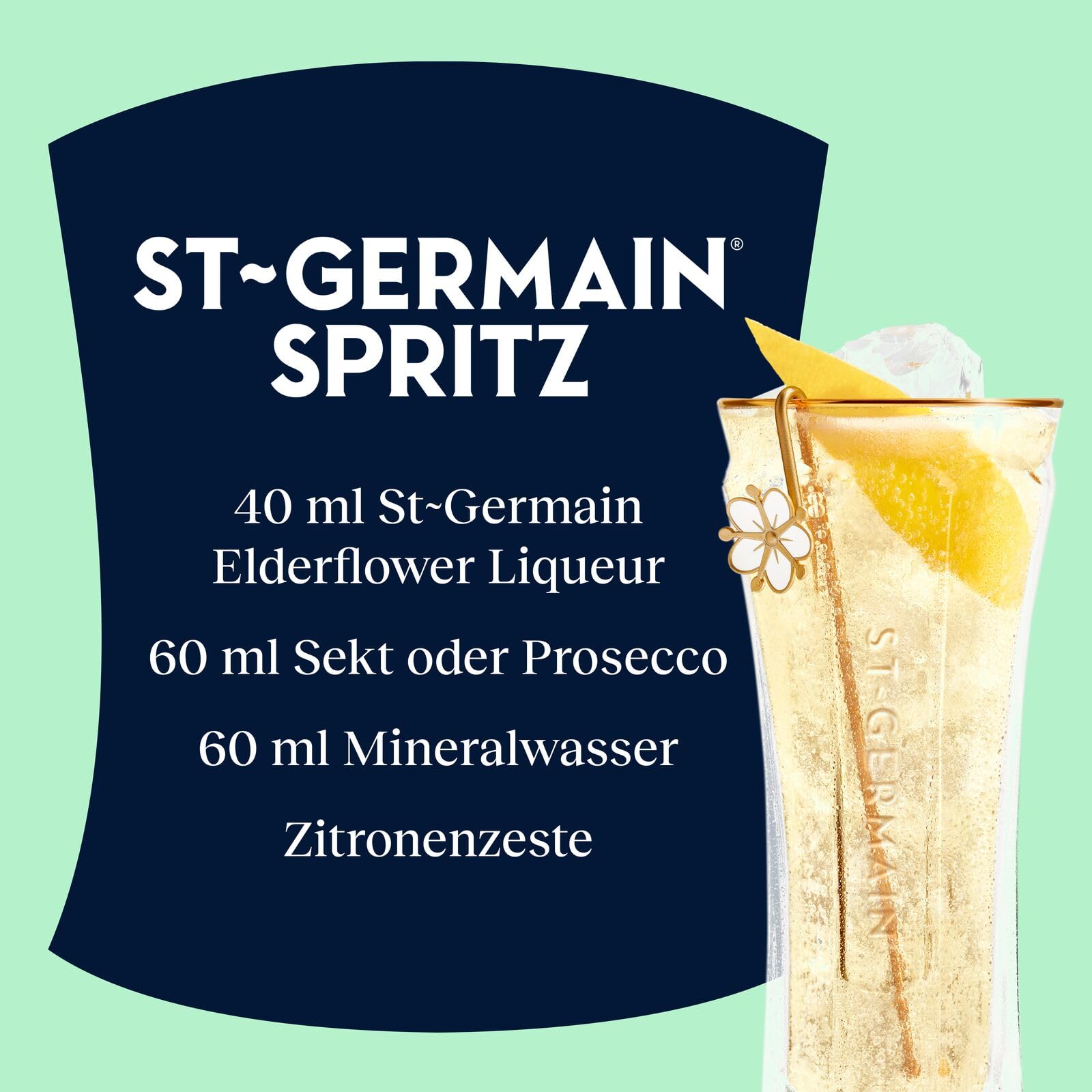 St-Germain Französischer Holunderblütenlikör, 20 Vol.-%, 700 ml, Frische, Unbeschwerte Spritz-Momente, Hergestellt aus Wild Wachsenden, Handgepflückten Holunderblüten, Veredelt jeden Cocktail