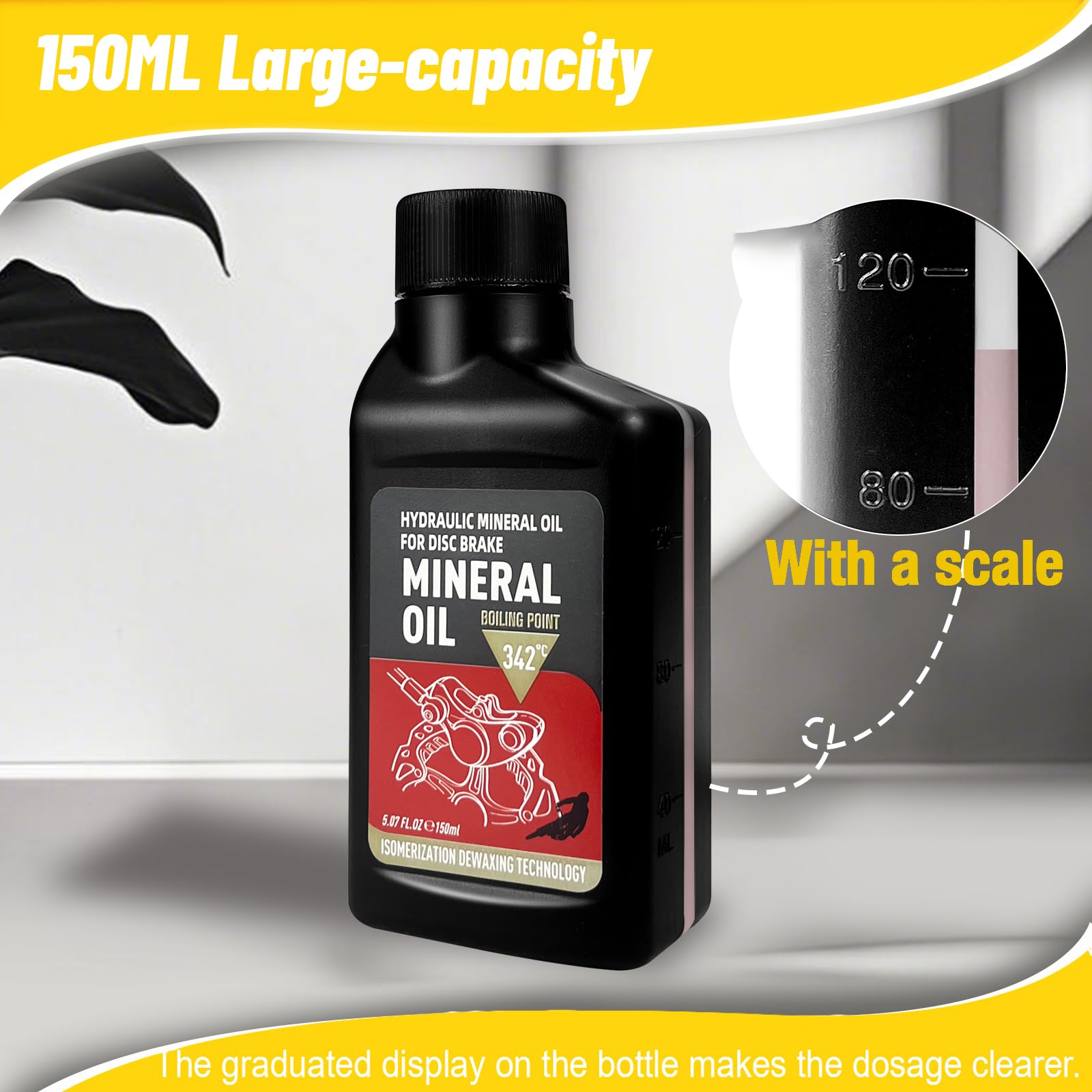 Kit Purgado Frenos para Shimano, Magura, Tektro,SRAM, Kit Sangrado Frenos Hidraulicos para Bicicleta, Incluye 150 ml Liquido de Frenos Aceite Mineral de Alto Rendimiento