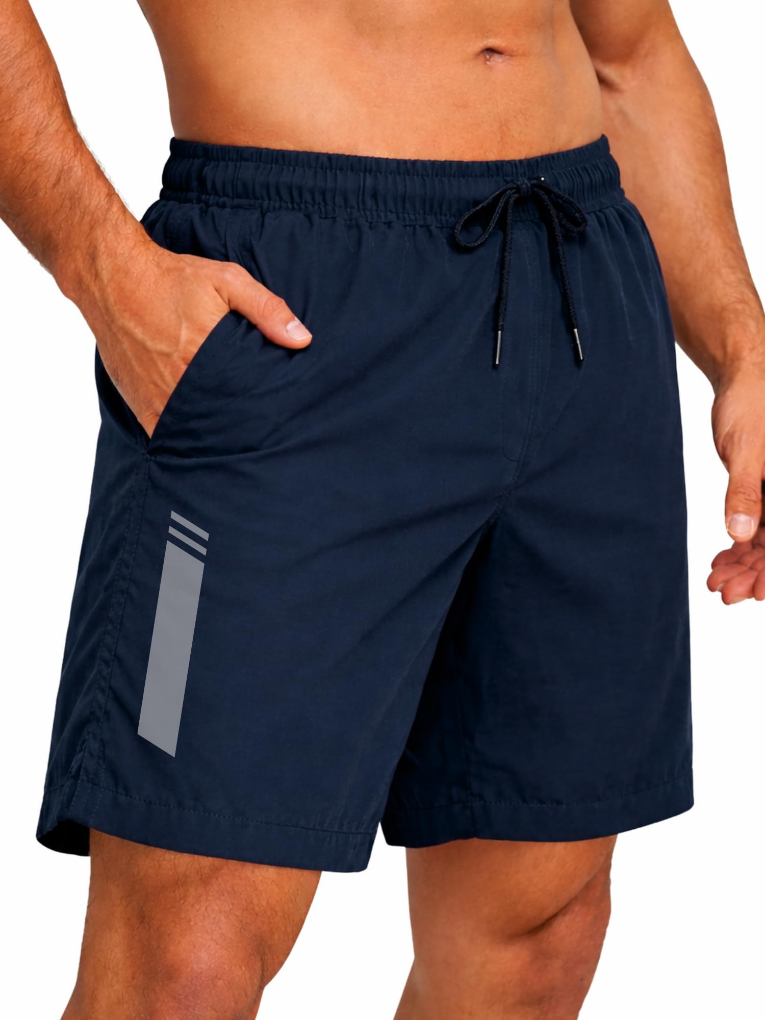 3colors Men’s Quick Dry Sports Shorts with Pockets | Lightweight Running & Gym Shorts | Elastic Waist with Drawstring | Active Training Wear-SHAKELINE-picture-14