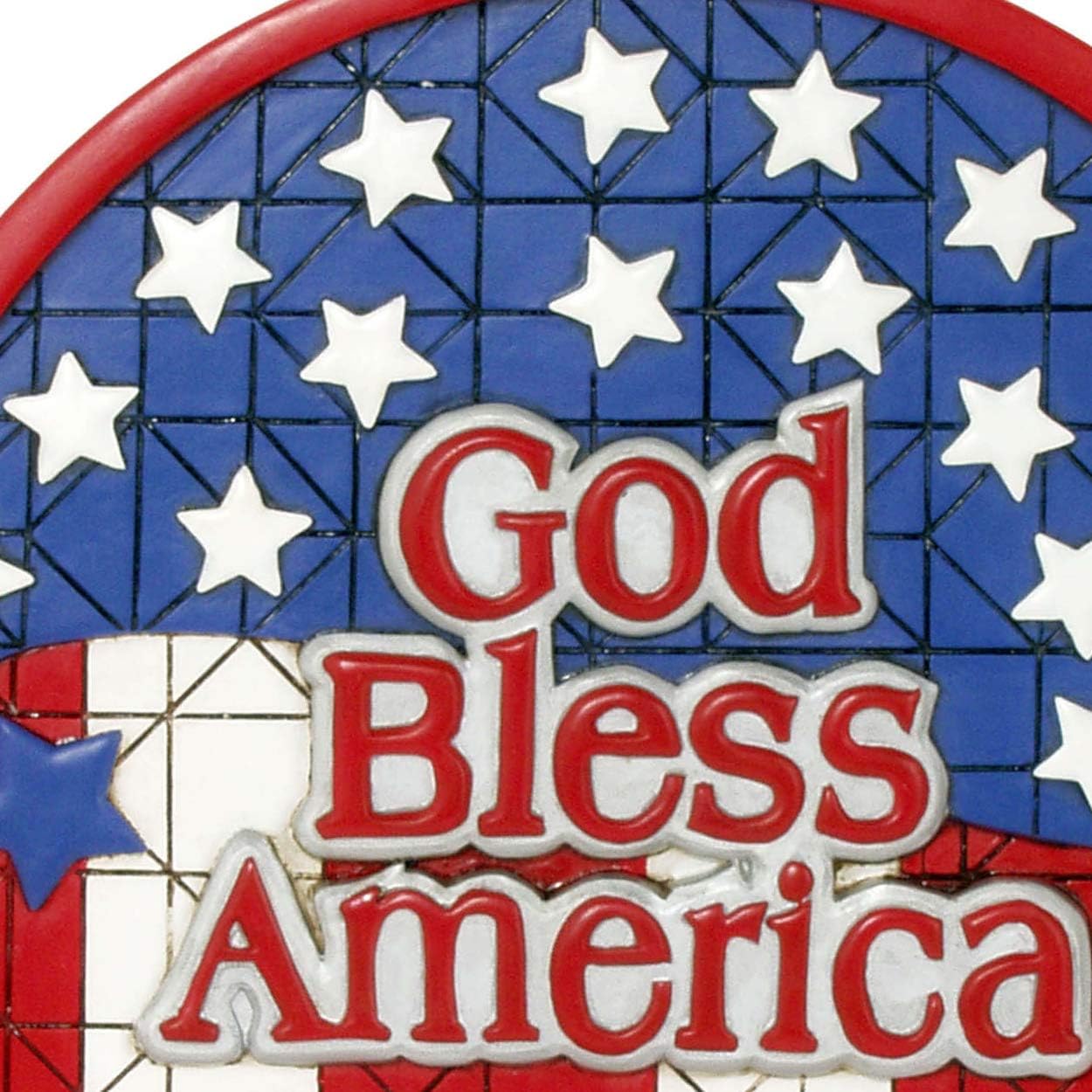Spoontiques - Garden Décor - Americana Stepping Stone - Decorative Stone for Garden