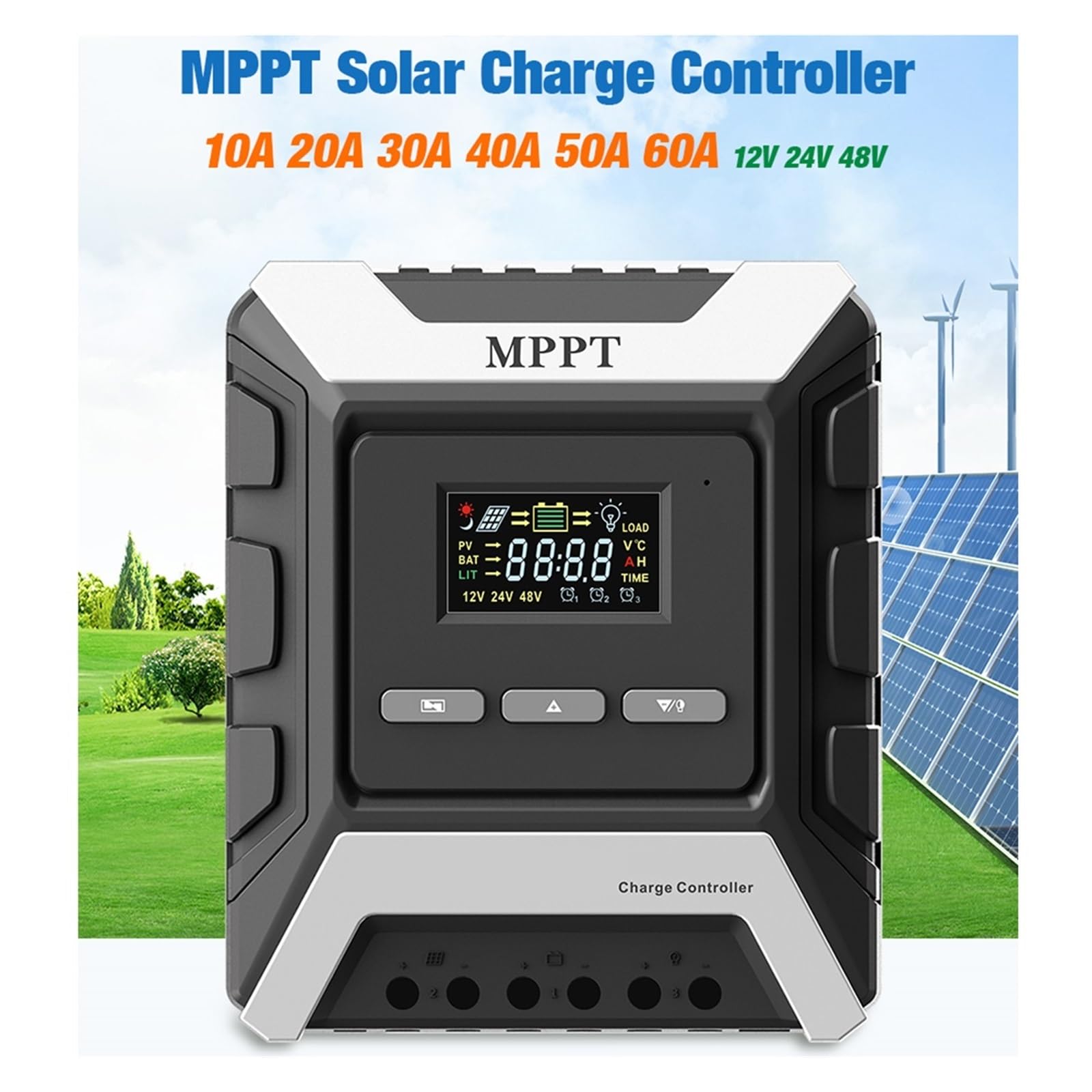 MPPT Regulator Ładowania Słonecznego 12V 24V 48V 80A 60A 50A 40A 30A Panelu Do Baterii Litowo-ołowiowej(60A)