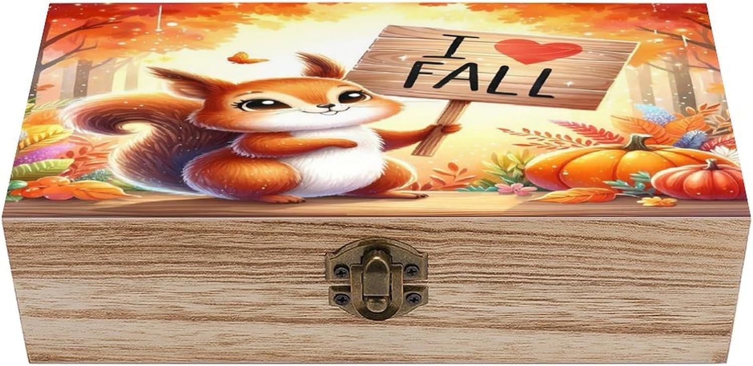 Fall Squirrel Jewelry Box
